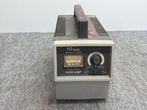 Schauer MV10612 VARI-AMP 10A Battery Charger, 6/12V, Adjustable Output, Analog Ammeter