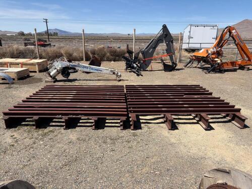 15' Wide Cattle Guard, Heavy Duty Railroad Rail - Made of two 7.5' halves - 2