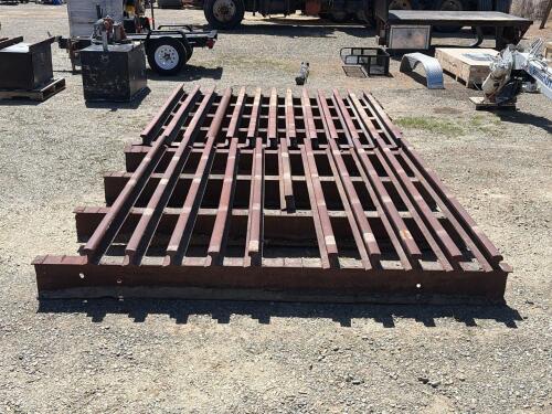 15' Wide Cattle Guard, Heavy Duty Railroad Rail - Made of two 7.5' halves - 3