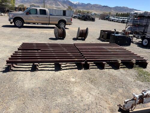 15' Wide Cattle Guard, Heavy Duty Railroad Rail - Made of two 7.5' halves - 4