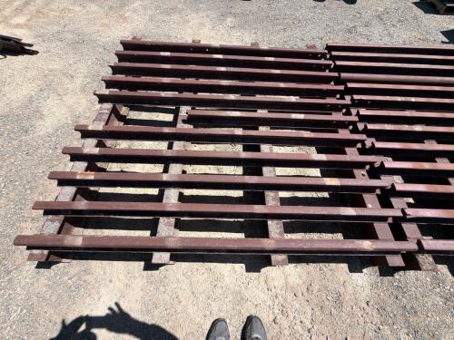 15' Wide Cattle Guard, Heavy Duty Railroad Rail - Made of two 7.5' halves - 5