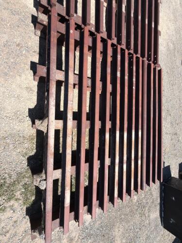 15' Wide Cattle Guard, Heavy Duty Railroad Rail - Made of two 7.5' halves - 6