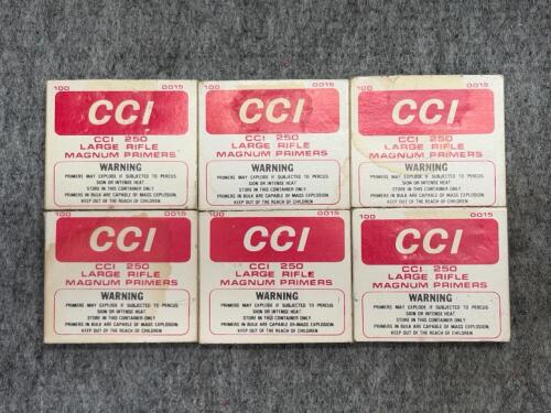 CCI 250 Large Rifle Magnum Primers, 600 Count, Vintage Omark Boxes, CCI-Speer