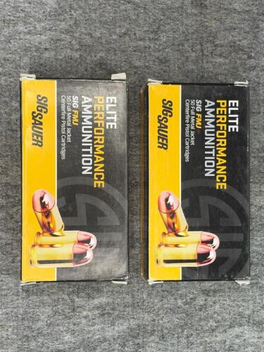 SIG SAUER Elite Performance 9mm Luger 147gr FMJ, (2)boxes of 50rds - 100 Rounds total