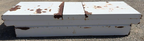 Waterloo Steel Crossover Truck Toolbox, White, Heavy Duty, Locking, Full-Size Pickup Fit
