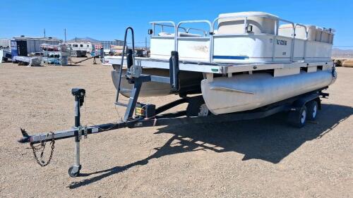 SunCruiser 18 Pontoon Boat, Mercury Outboard, Tandem Axle Trailer, 20ft - 3