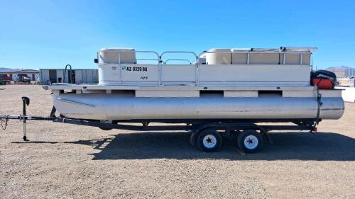 SunCruiser 18 Pontoon Boat, Mercury Outboard, Tandem Axle Trailer, 20ft - 4