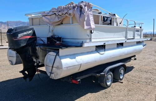 SunCruiser 18 Pontoon Boat, Mercury Outboard, Tandem Axle Trailer, 20ft - 7