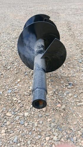 12" Earth Auger Bit, 40.5" Length, Fits Skid Steer/Tractor Auger Drive, Steel, 2" Shaft - 3