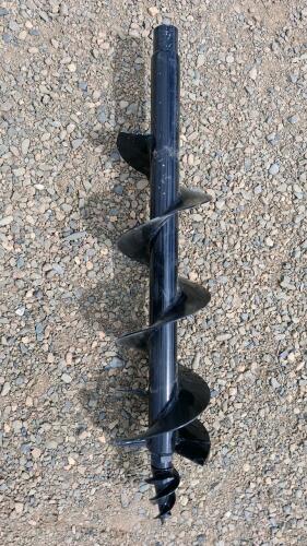8" Earth Auger Bit Attachment, 40.5" Length, 2" Round Shaft for Skid Steer/Tractor Loader