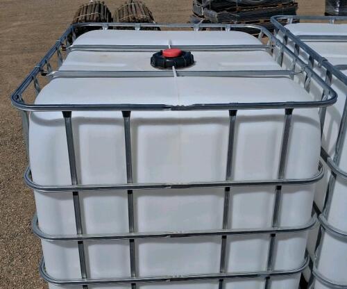 250 Gallon HDPE IBC Tote, Metal Cage, 2&rdquo; Valve, 6&rdquo; Top Lid, Stackable Water Storage Tank - 3