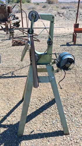 Belsaw Floor-Standing Belt Grinder 2"x48", 1/2 HP Motor, Adjustable Work Rest, Steel Frame