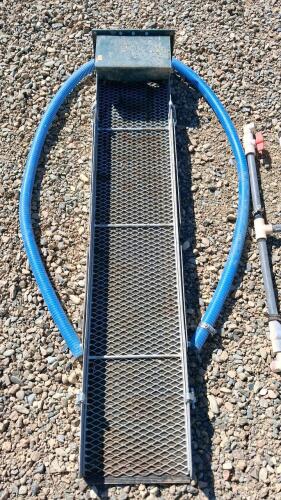 Portable Aluminum Funnel Feeder Gold Sluice Box with Header and Plumbing Kit, 50" Length, 9" Width - 2