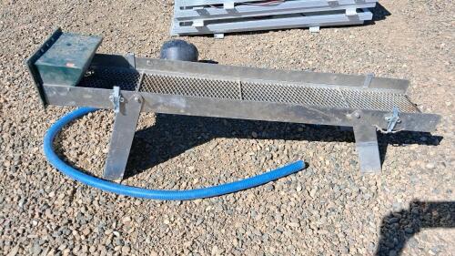 Portable Aluminum Funnel Feeder Gold Sluice Box with Header and Plumbing Kit, 50" Length, 9" Width - 3