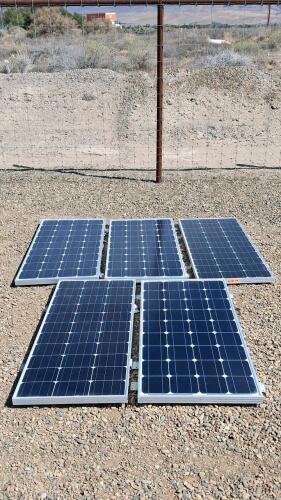 HQST-100D 100W Monocrystalline Solar Panels, 47x21in, 22.5V, Stack of 5, With Mounts