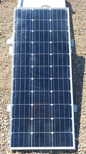 HQST-100D 100W Monocrystalline Solar Panels, 47x21in, 22.5V, Stack of 5, With Mounts - 2