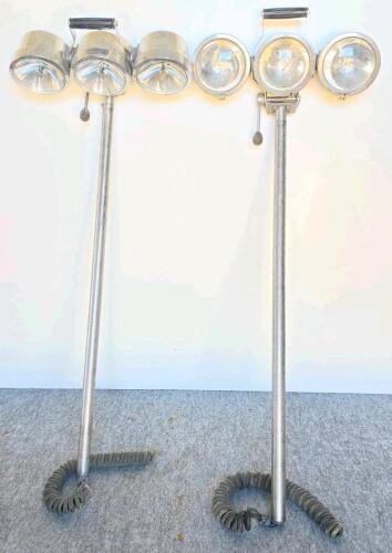 Federal Signal Night-Fighter Firetruck Light Pole Flood Lights, Set of 2,FL3SF Area Light, 12VDC, 3-Lamp, Firetruck Light Pole Flood Lights, Set of 2