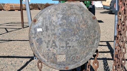 Yale Load King Hand Hoist 1&frac12; Ton Capacity Manual Chain Hoist Heavy Duty Industrial - 3