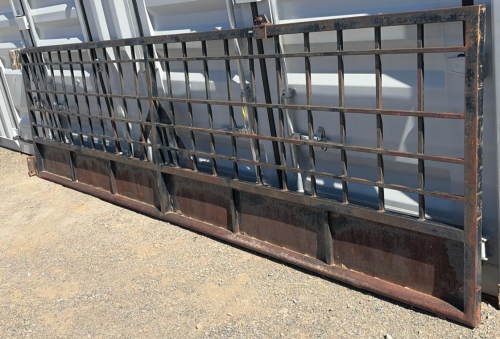 15' Heavy-Duty Steel Livestock Gate, Welded Construction, Hinges & Hardware Included