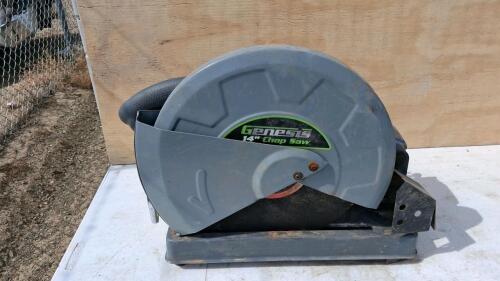 Genesis 14" Chop Saw 15A Metal Cut-Off Saw, 2800 RPM, Adjustable Fence, Quick-Release Vise