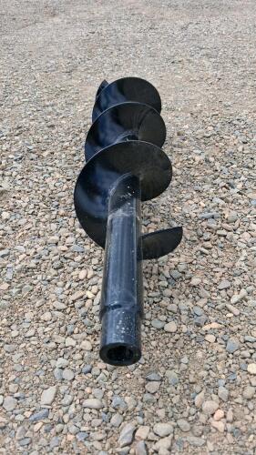 8" Earth Auger Bit Attachment, 40.5" Length, 2" Round Shaft for Skid Steer/Tractor Loader - 2
