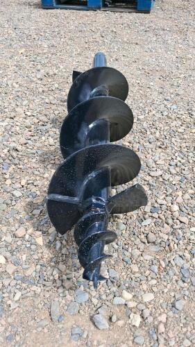 8" Earth Auger Bit Attachment, 40.5" Length, 2" Round Shaft for Skid Steer/Tractor Loader - 3