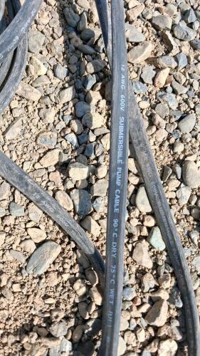 Lot of Electrical Cables & BAND-IT 201 Stainless Steel Banding, 12/2 AWG 600V, Quad Outlet Extension, Submersible Pump Cable, Bag of Log Staples, Shopping Cart - 3
