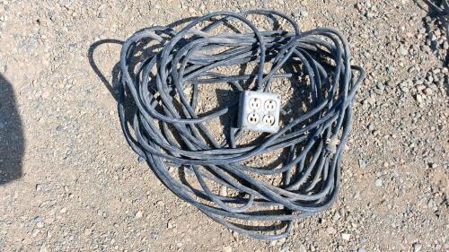 Lot of Electrical Cables & BAND-IT 201 Stainless Steel Banding, 12/2 AWG 600V, Quad Outlet Extension, Submersible Pump Cable, Bag of Log Staples, Shopping Cart - 6
