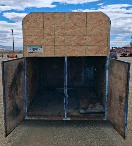 1986 2-Horse Bumper Pull Trailer, Tandem Axle, Steel, Light Blue - 9