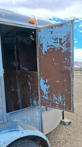 1986 2-Horse Bumper Pull Trailer, Tandem Axle, Steel, Light Blue - 11