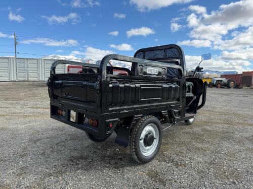 Black Electric Cargo Tricycle Manual Hydraulic Dump Bed, ***Assembly Required*** - 4