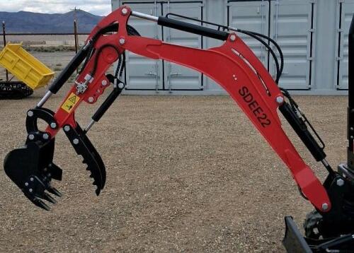 SDEE22 Mini Excavator, 2-Ton, Diesel Engine, Hydraulic Thumb, 16&rdquo; Bucket, Open ROPS, Tracks - 5