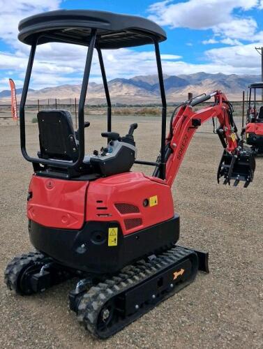 SDEE22 Mini Excavator, 2-Ton, Diesel Engine, Hydraulic Thumb, 16&rdquo; Bucket, Open ROPS, Tracks - 8