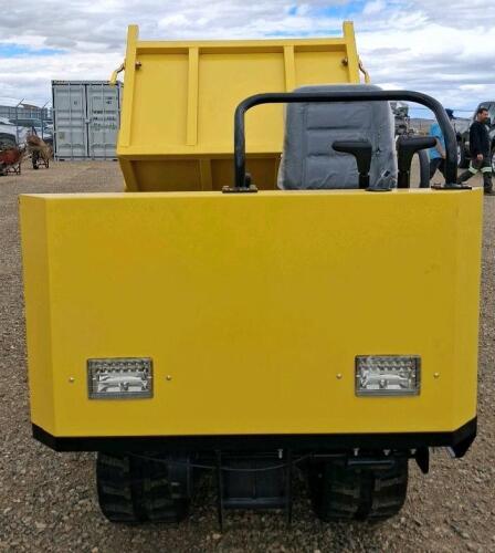 15HP 420cc Tracked Mini Dumper with Hydraulic Dump Bed and LED Headlights - 2