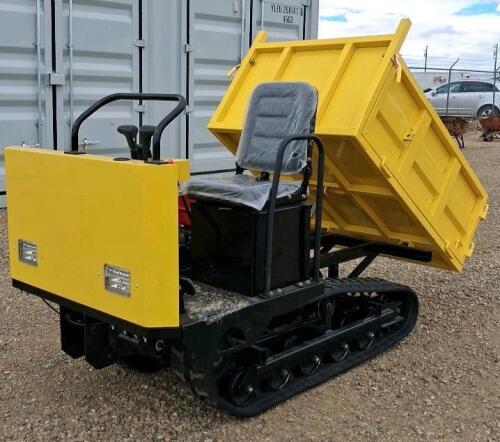 15HP 420cc Tracked Mini Dumper with Hydraulic Dump Bed and LED Headlights - 3