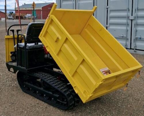 15HP 420cc Tracked Mini Dumper with Hydraulic Dump Bed and LED Headlights - 5