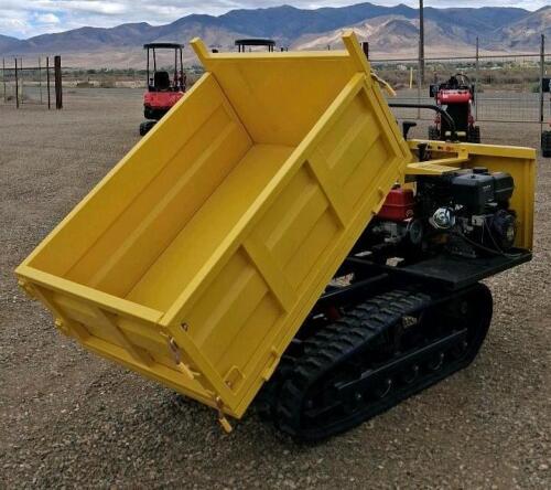 15HP 420cc Tracked Mini Dumper with Hydraulic Dump Bed and LED Headlights - 7