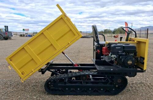 15HP 420cc Tracked Mini Dumper with Hydraulic Dump Bed and LED Headlights - 8