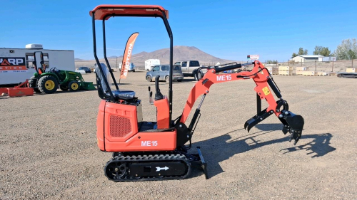 ME15 Mini Excavator, GASOLINE engine, 420cc, Operating Weight, Canopy, 15.7" Bucket, Mechanical Thumb - 9