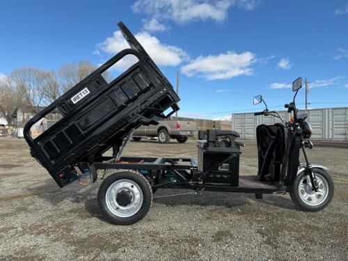 Red Electric Cargo Tricycle Manual Hydraulic Dump Bed, ***Assembly Required*** - 8