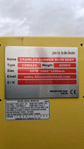 15HP 420cc Mini Track Dumper/Crawler Carrier with Hydraulic Lift - 14
