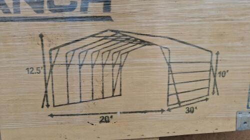 20' x 30' FT Steel Carport, 12.5 ft Height, Enclosed Sidewalls, CE Certified, 2026 - 5