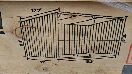 Galvanized Metal Livestock Shed, 19.2' x 11' x 10.4', Open-Front Design