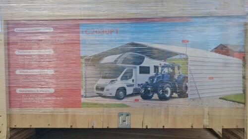 20' x 30' FT Steel Carport, 12.5 ft Height, Enclosed Sidewalls, CE Certified, 2026 - 4