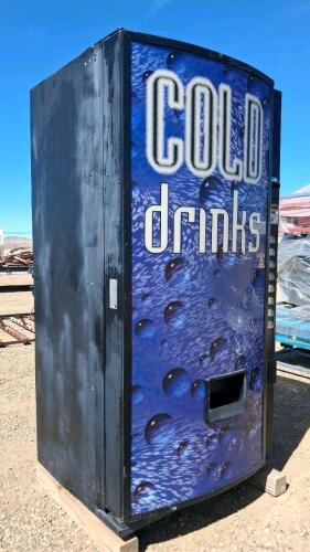 Cold Drink Vending Machine, 8-Selection, Coin/Bill Acceptor, Estimated 500-Can Capacity