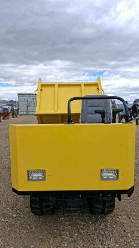 15HP 420cc Tracked Mini Dumper with Hydraulic Dump Bed and LED Headlights - 2