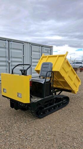 15HP 420cc Tracked Mini Dumper with Hydraulic Dump Bed and LED Headlights - 3