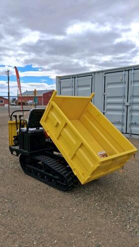 15HP 420cc Tracked Mini Dumper with Hydraulic Dump Bed and LED Headlights - 5