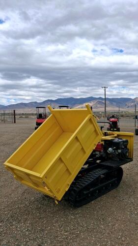 15HP 420cc Tracked Mini Dumper with Hydraulic Dump Bed and LED Headlights - 7