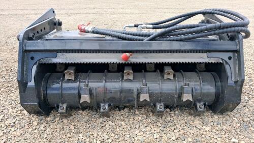 Mini Skid Steer Forestry Mulcher Attachment, 47.5", Carbide Teeth, High-Flow Hydraulics Required
